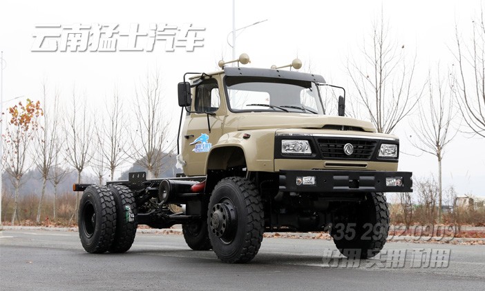 四驅(qū)東風底盤,尖頭越野專用車,240馬力長頭貨車,專用車廠家,定制化二類底盤,18噸尖頭底盤