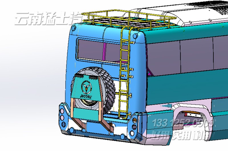 六驅(qū)越野客車電動(dòng)備胎架使用方法
